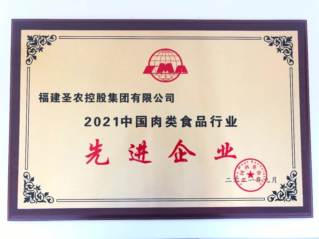 2021（大发welcome集团）中国肉类食品行业先进企业